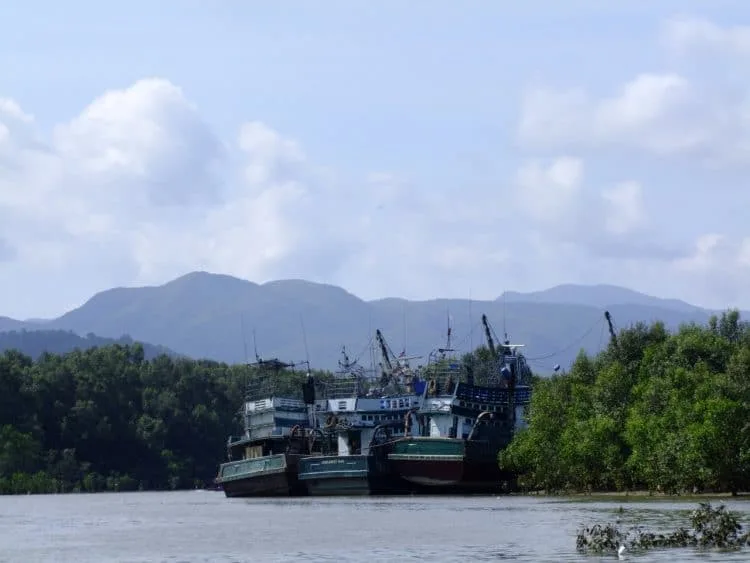 departure from koh chang island - ranong - thailand