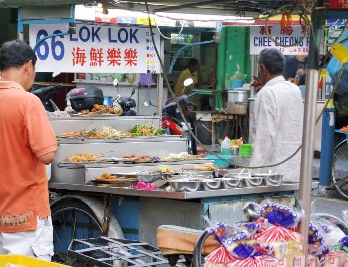 chulia street skewers penang malaysia