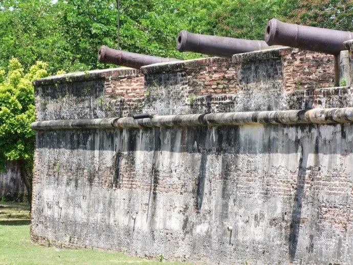 cannon wall fort cornwallis penang malaysia