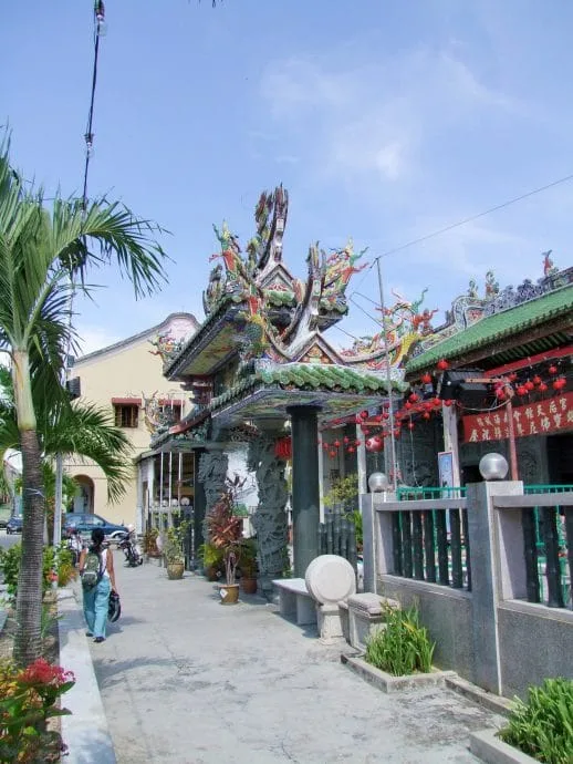 in front of thean hou chinese temple penang malaysia