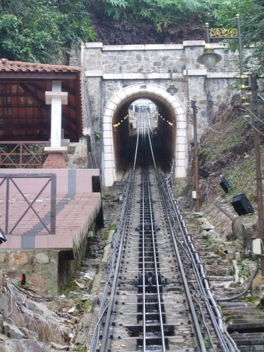 funicular tunnel entrance penang hill malaysia