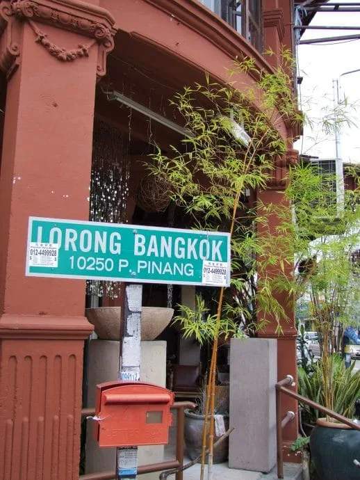 lorong sign bangkok penang malaysia