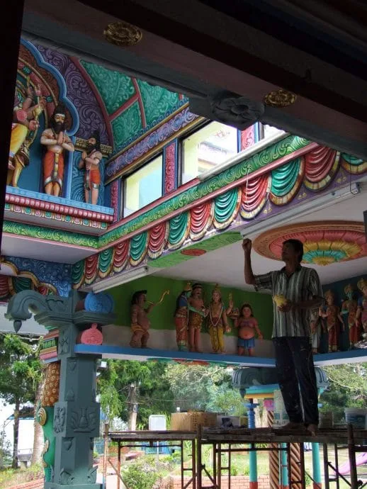 hindu temple painting penang hill malaysia