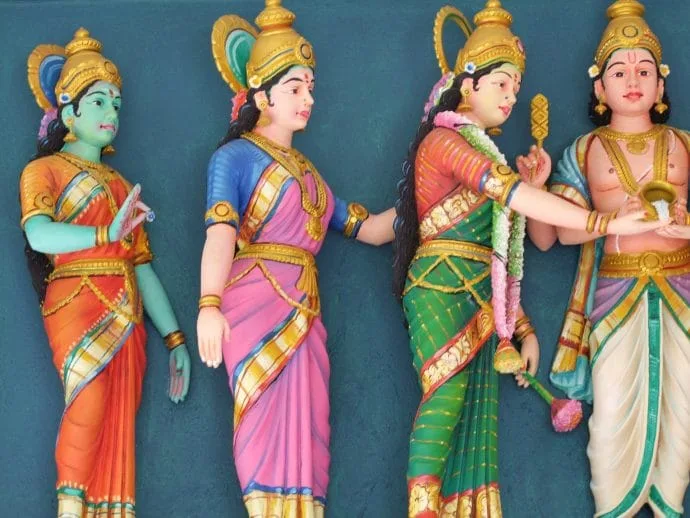 hindu temple statues penang hill malaysia