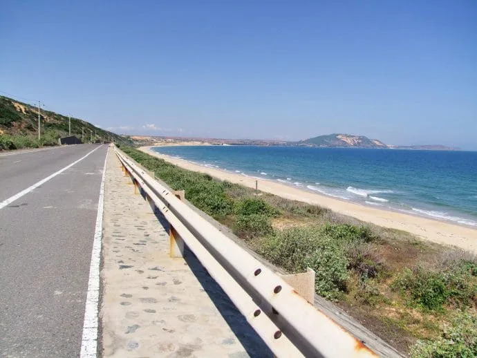 beautiful coastal road mui ne - vietnam