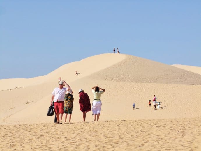 mui ne - vue generale dunes blanches - vietnam