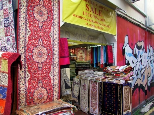 Balade dans les quartiers chinois et arabe jusqu'à Marina Bay