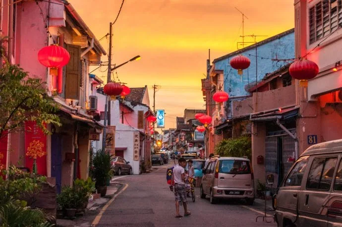 coucher soleil malacca - malaisie