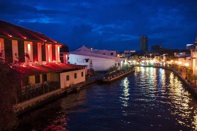 malacca at night - malaysia