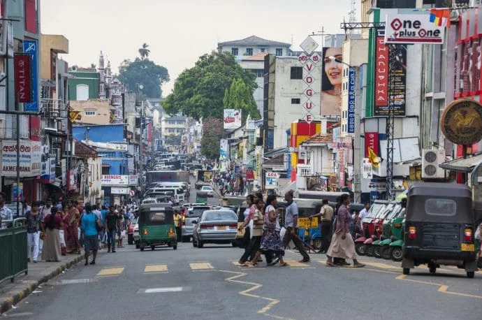 atmosphere in the streets of kandy - sri lanka