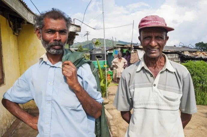 tea picking village nuwara eliya - sri lanka