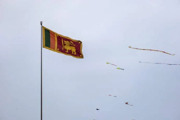 colombo seaside - sri lanka flag