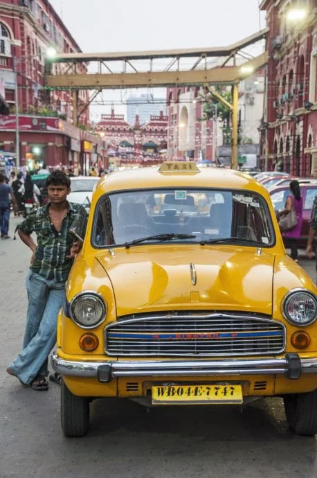 yellow taxi Calcutta - India