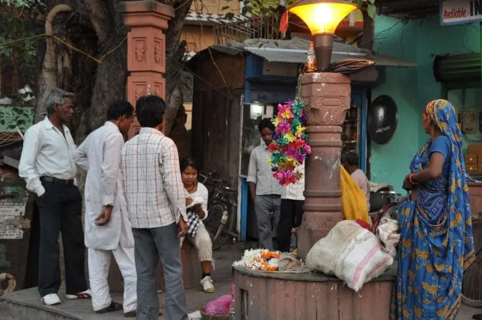 bodhgaya market place - india