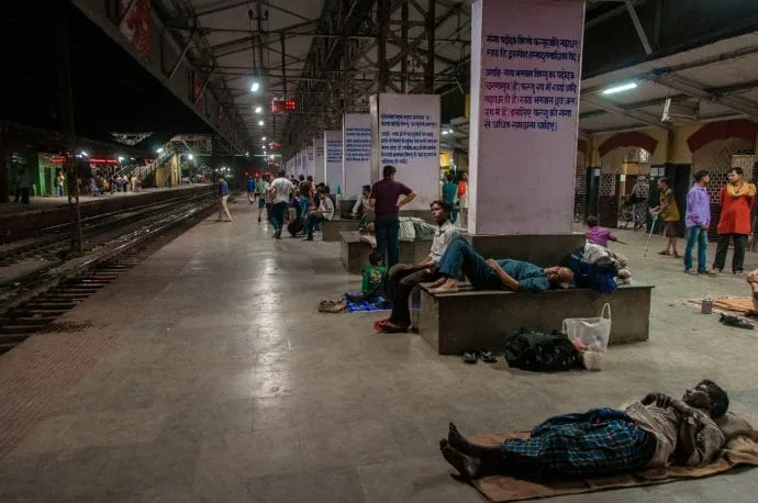 gaya station platform - india