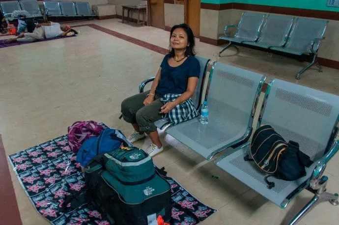 waiting room gaya station - india