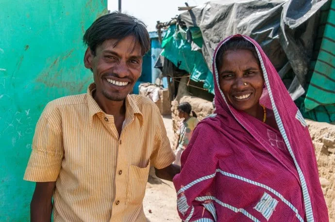 scene of life inhabitants bodhgaya - india