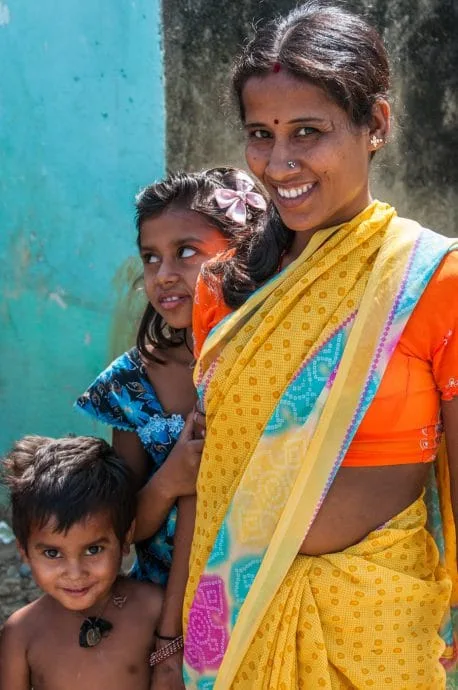 scene of life inhabitants bodhgaya - india