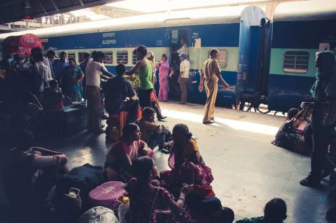 controller at the passage of a train at varanasi station