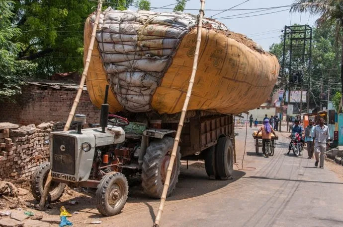big load street varanasi - india