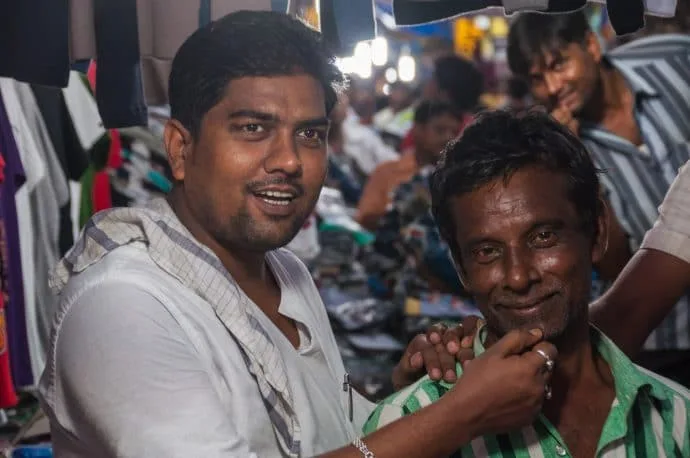 indians pose walking calcutta - india