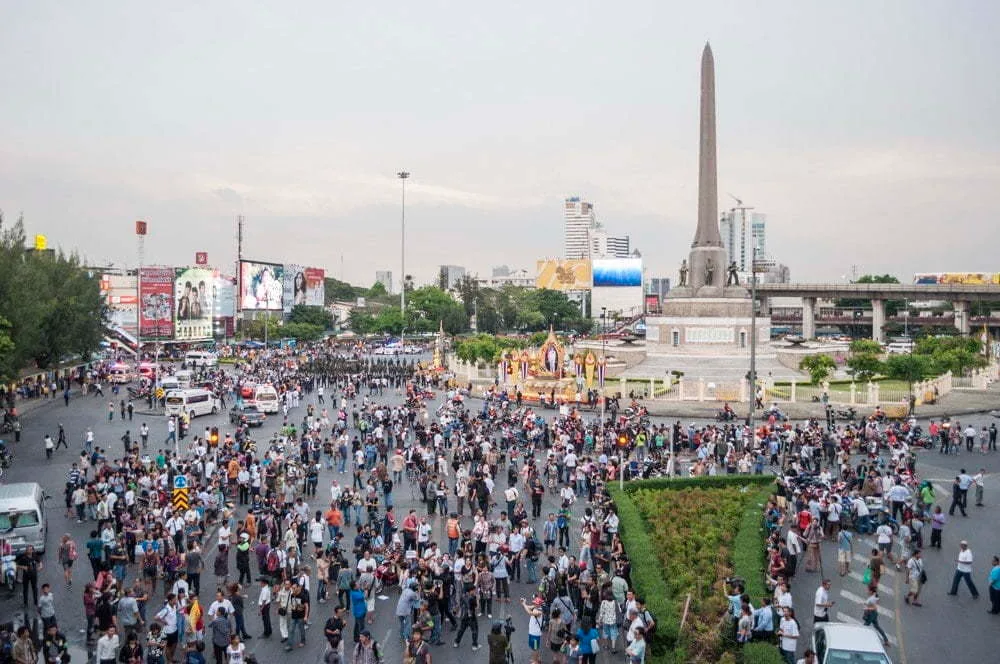 Protest Victory Monument Anti Coup-d-Etat Thailand 2014