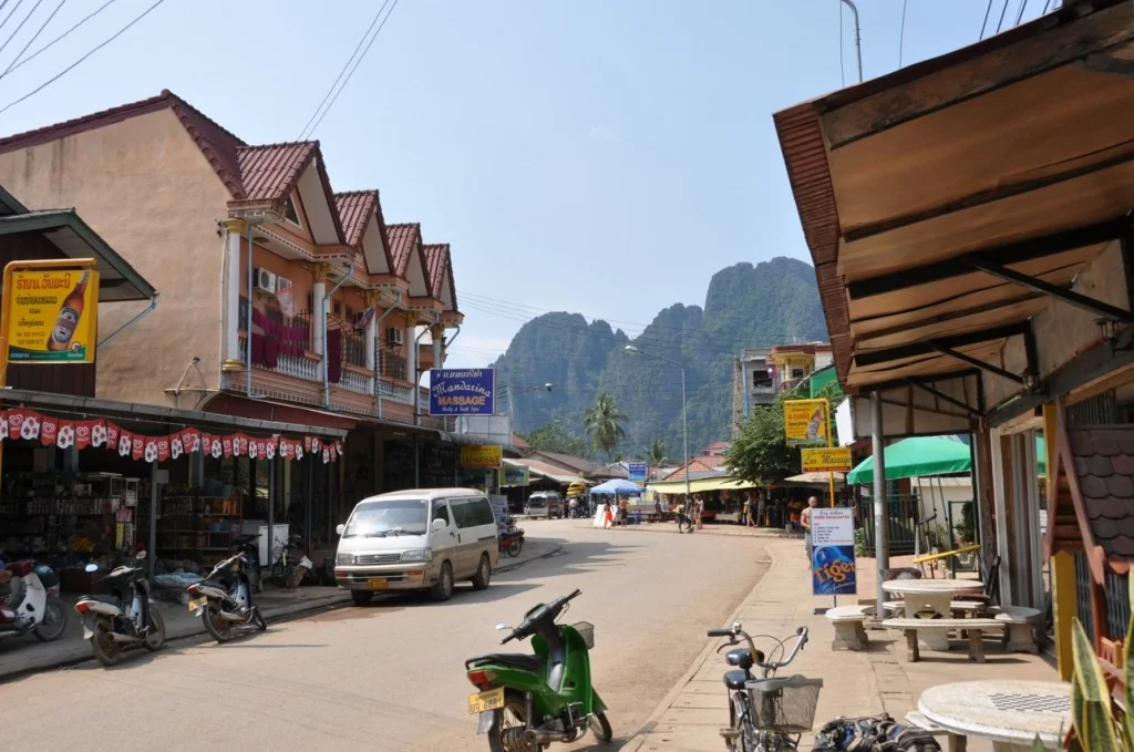 4-A street in Vang Vieng Laos