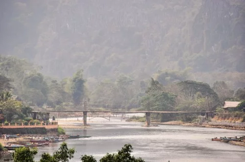 6-Bridge spanning the Vang Vieng River