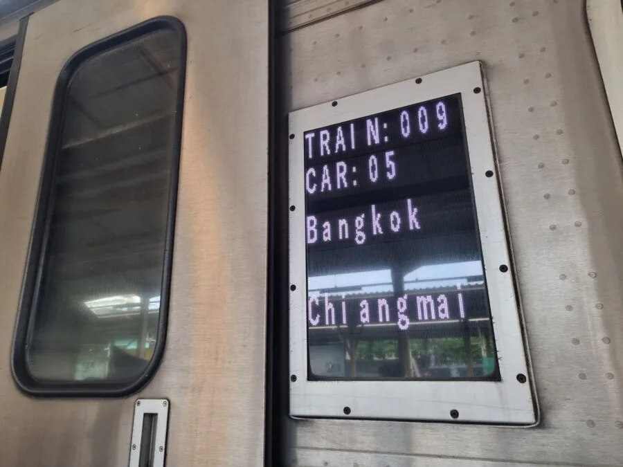 display on night train carriage bangkok chiang mai