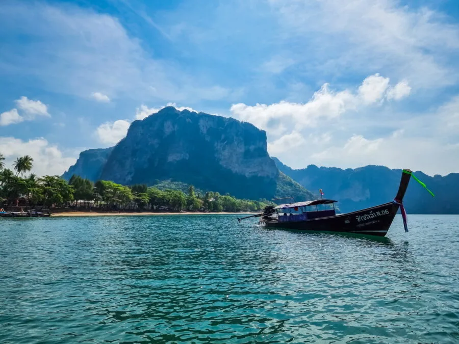 long tail boat andaman sea ao nang krabi
