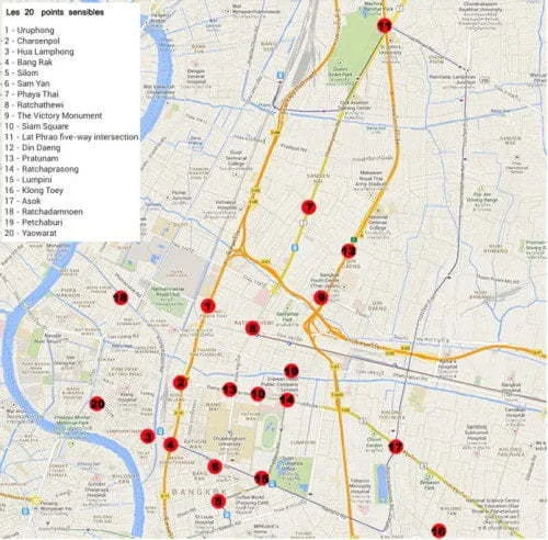 The 20 sensitive points January 13 Bangkok