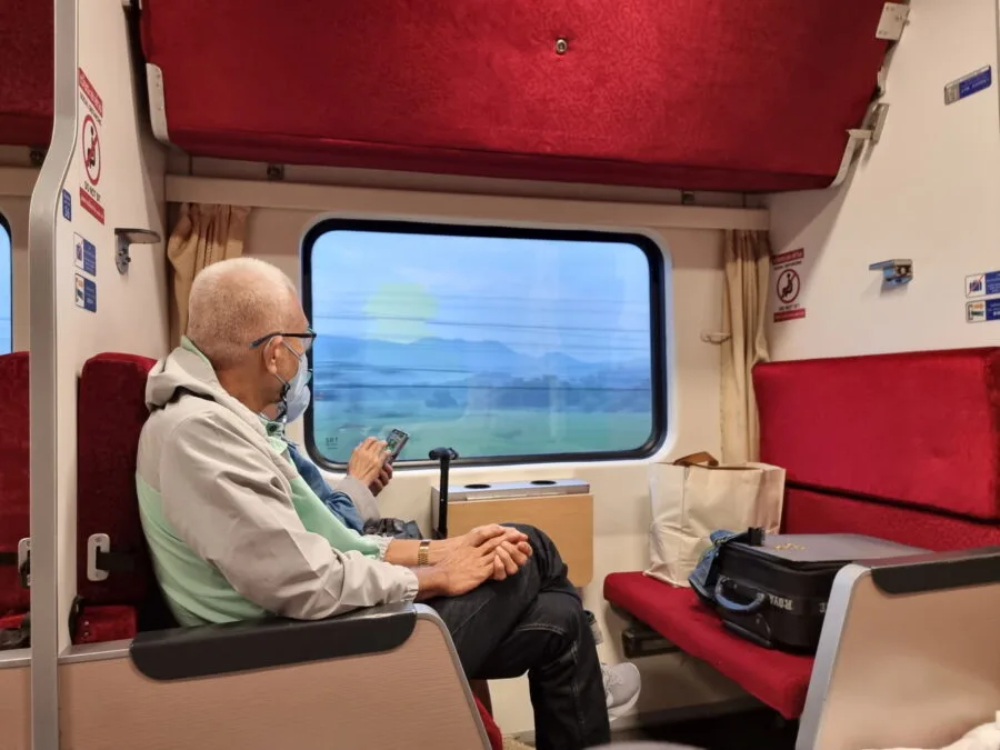 modern wagon in 1st class sleep train bangkok chiang mai