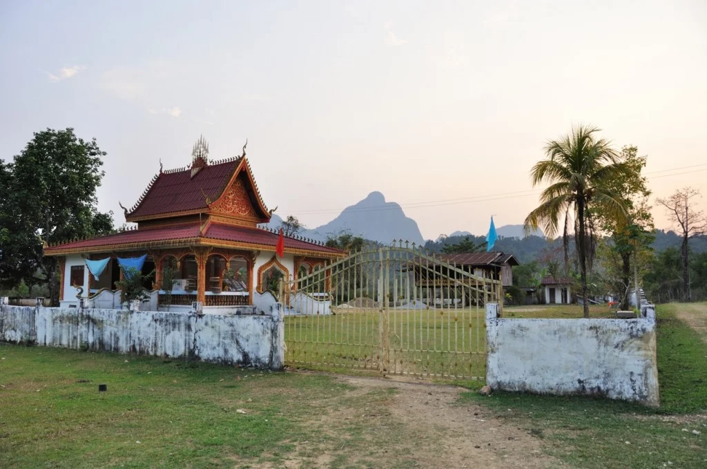 Temple in a village Vang Vieng Laos