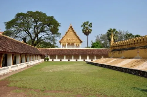 At Pha That Luang in Vientiane Laos