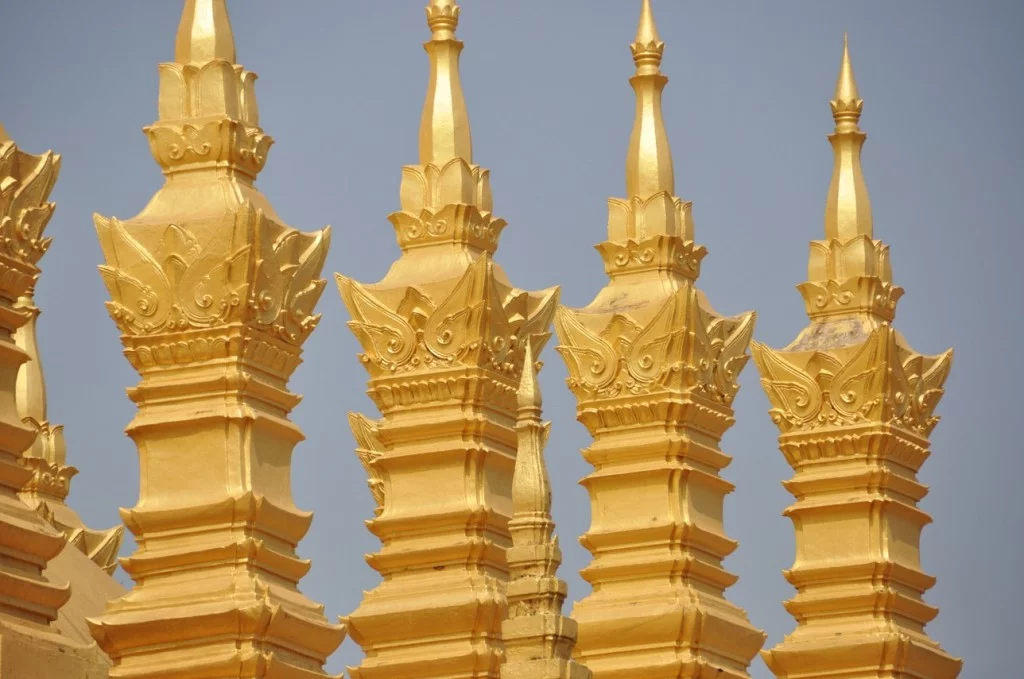 Details of Chedi That Luang Vientiane Laos