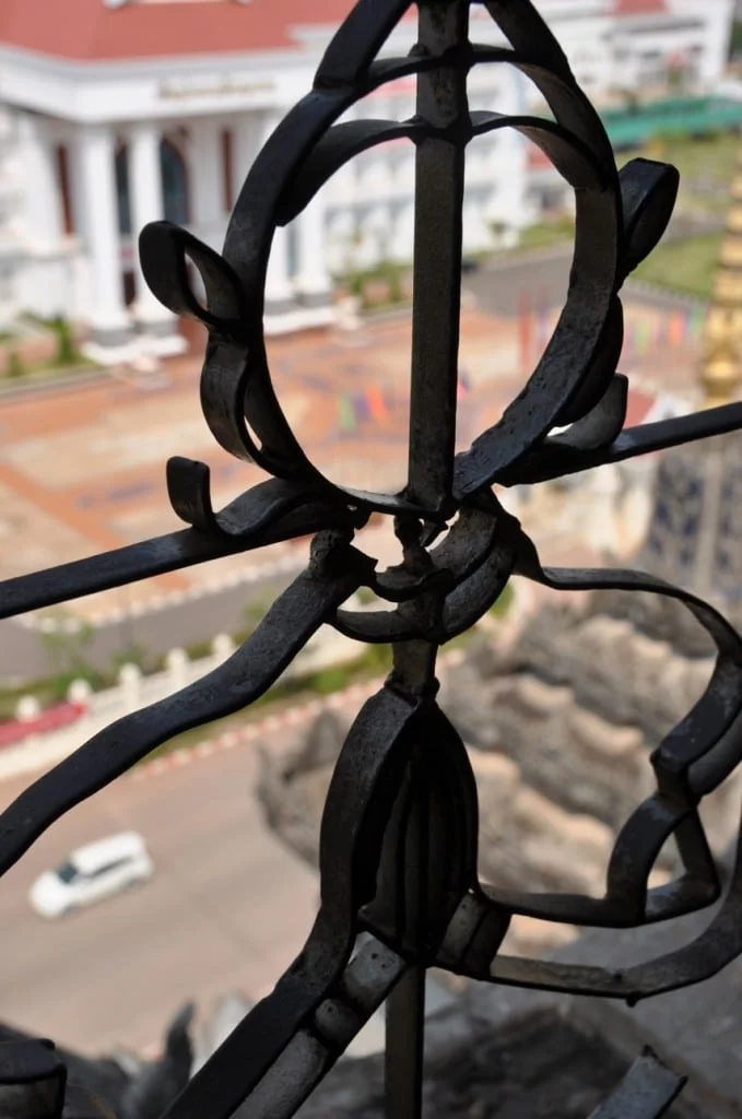 Patuxai Wai-shaped window grille Vientiane Laos
