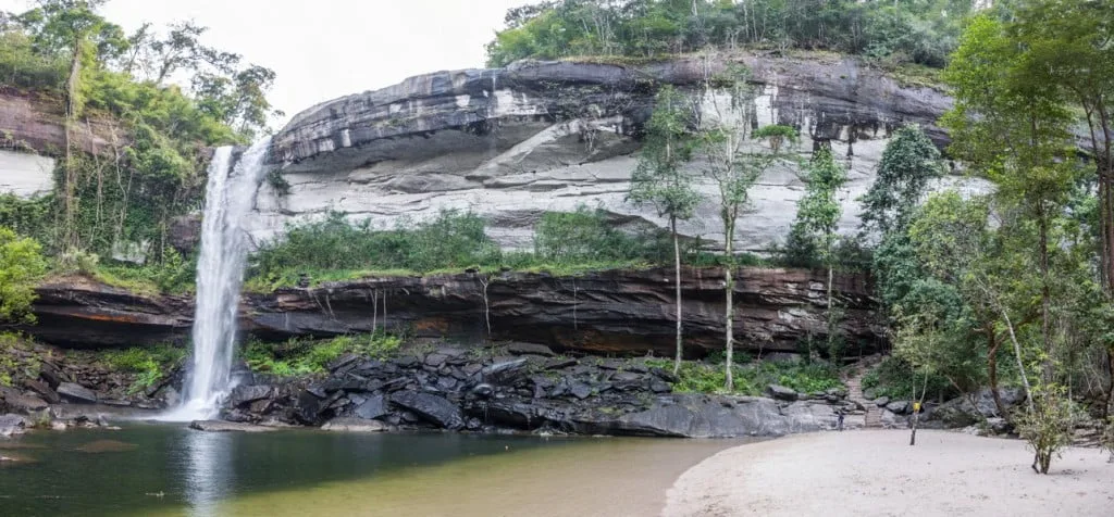 Panorama of Huai Luang waterfall in Phu Chong Na Yoi