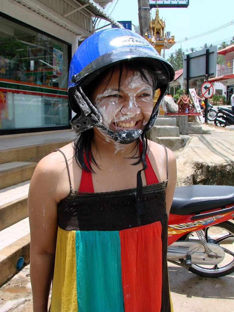 Songkran Thailand talc dauber
