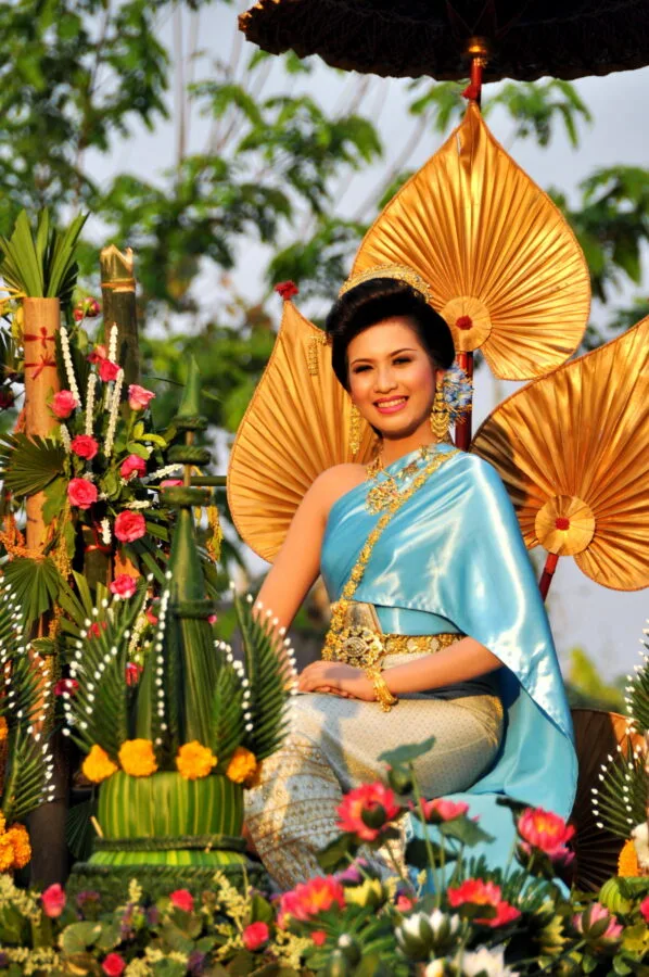 beautiful thai songkran parade