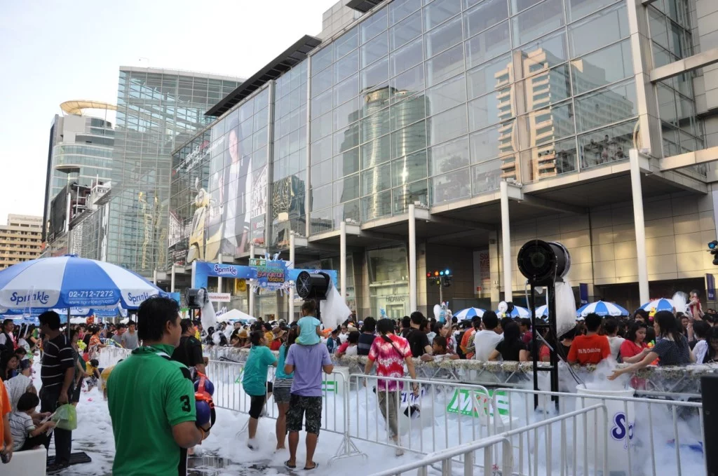 Songkran in front of Central World Bangkok