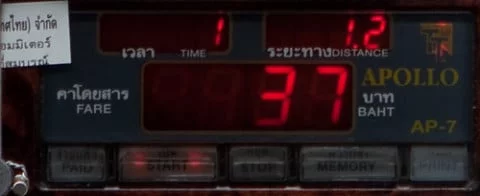 Taxi meter in Bangkok