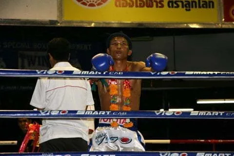 Boxer before match lumpini stadium