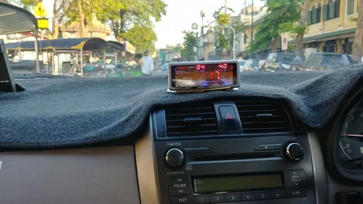 taxi interior bangkok thailand