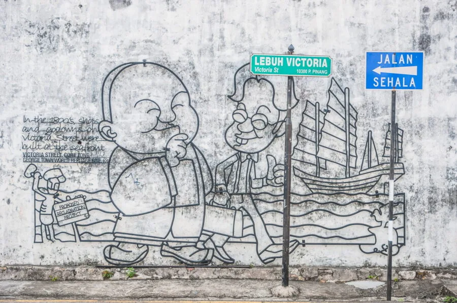 property lefty sculpture marking george town penang