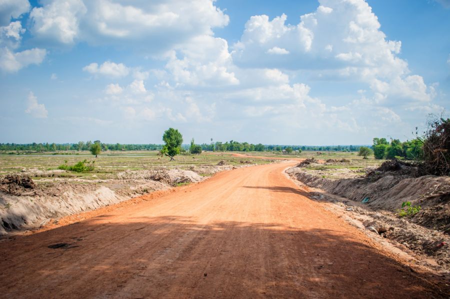 route de campagne proche de old phonsim savannakhet laos
