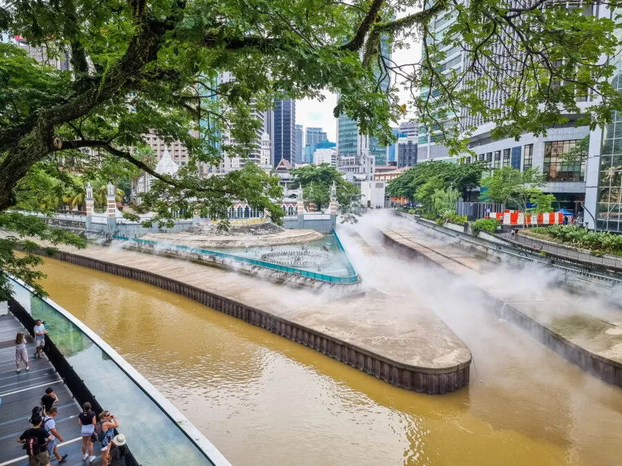 confluence of the gombak and klang rivers kuala lumpur