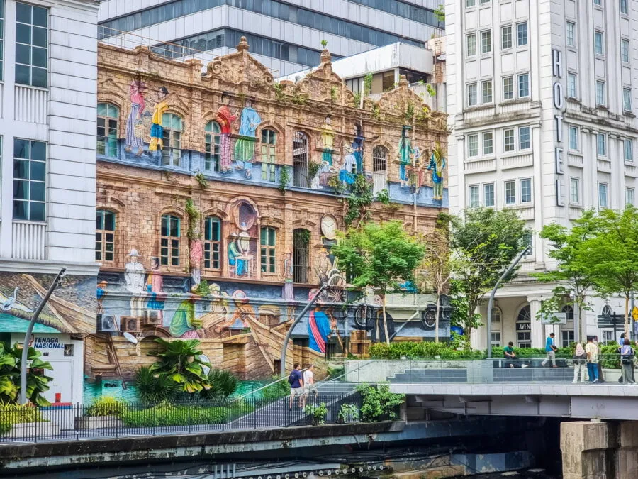 facade building decorated river of life kuala lumpur