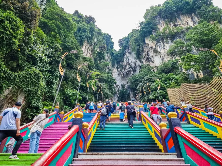 climb steps batu caves kuala lumpur