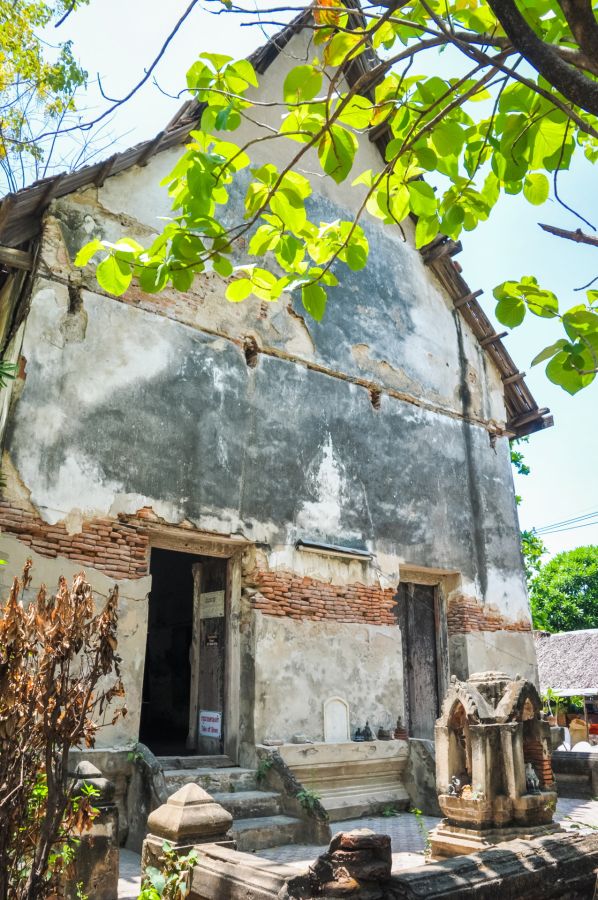 facade du wat bang nam phueng nok avant renovation bang kachao