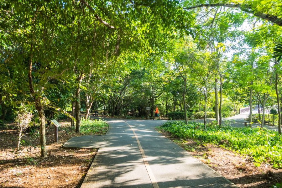 Sentier autour du parc Sri Nakhon Khuean Khan à Bang Kachao